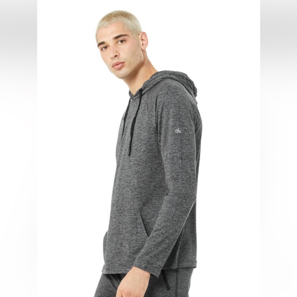 スウェット・トレーナー [Alo Yoga] The Conquer Hoodie Conquer Reform Long Sleeve With Hood - Dark Heather Grey
